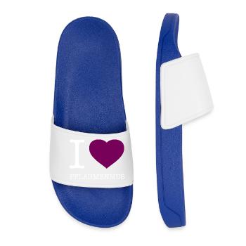 I love plum jam - Women’s Pool Sliders - royal blue - Front
