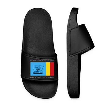 DRC FETT INOFFIZIELLE FLAGGE - Frauen Badelatschen - Schwarz - Vorne