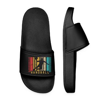 Handball Lovers Handball Sports Players Handball - Women’s Pool Sliders - black - Front