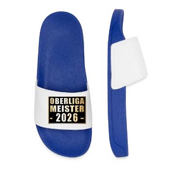 Champion of the Oberliga 2026 Oberliga Champion - Women’s Pool Sliders - royal blue - Front