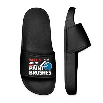 Professional Bicycle Acrobatics Performance Art  - Women’s Pool Sliders - black - Front
