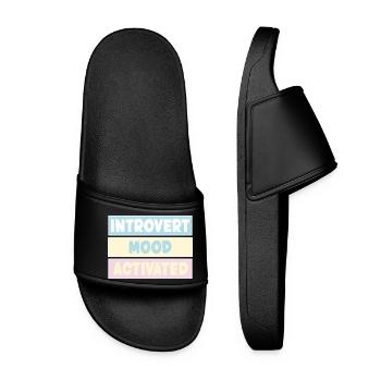 Introvert - Women’s Pool Sliders - black - Front