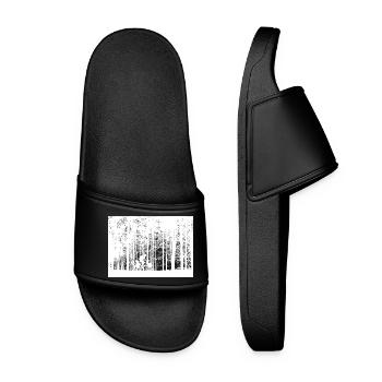 Freedom on two wheels – cyclists in the forest - Women’s Pool Sliders - black - Front