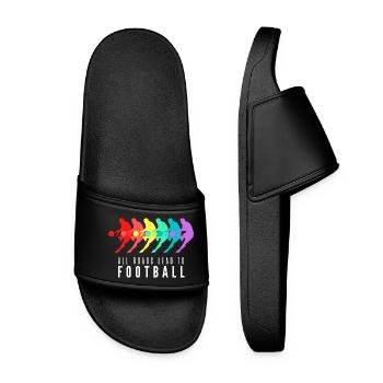 All Roads Lead to Football - Claquettes Femme - noir - Devant