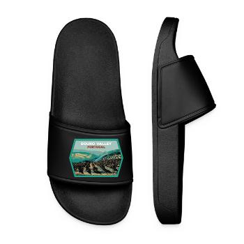 Écusson Vallée du Douro, Portugal Illustration - Claquettes Femme - noir - Devant