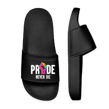Pride Month LGBT - Pride Never Die - Frauen Badelatschen - Schwarz - Vorne
