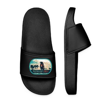 Przewalski's horses in the wild – Poland - Women’s Pool Sliders - black - Front