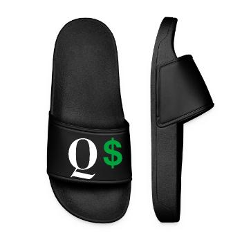 Buchstabe q dollar - Frauen Badelatschen - Schwarz - Vorne