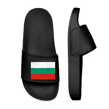 Flag of Bulgaria - Women’s Pool Sliders - black - Front