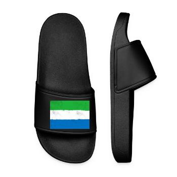 Flagge von Sierra Leone - Frauen Badelatschen - Schwarz - Vorne