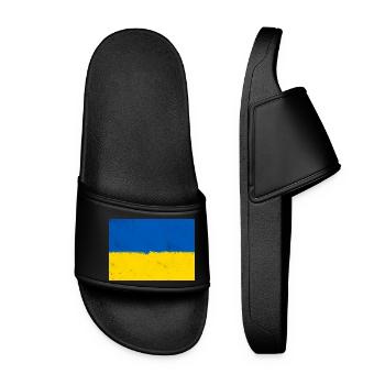 Drapeau de l’Ukraine - Claquettes Femme - noir - Devant