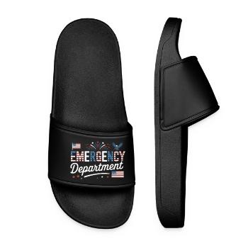 Emergency ER Nurse Independence Day 4th of July - Frauen Badelatschen - Schwarz - Vorne