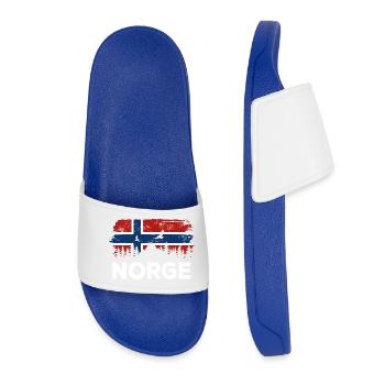Norge - Drapeau de la Norvège - Cadeau Nature des Fêtes - Claquettes Femme - bleu roi - Devant