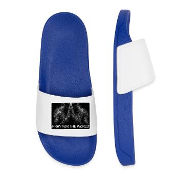 Pray for the world - Women’s Pool Sliders - royal blue - Front