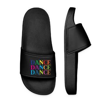 danse danse danse danse en arc-en-ciel - Claquettes Femme - noir - Devant