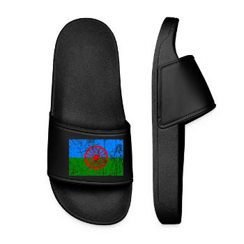 drapeau du peuple romani ou styago le romengo - Claquettes Femme - noir - Devant
