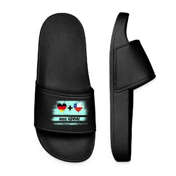 Allemagne et Chili 100 % Genial / Cadeau - Claquettes Femme - noir - Devant