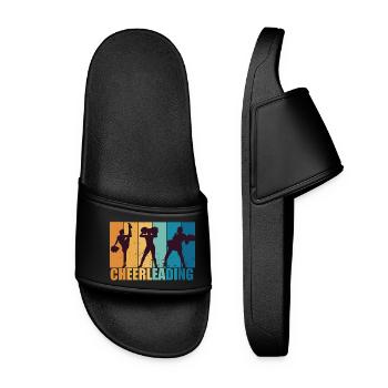 Cheerleading Cheerleader Vintage Geschenk - Frauen Badelatschen - Schwarz - Vorne