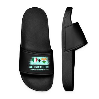 Drapeau de l’Italie et de l’Inde 100 % Genius - Claquettes Femme - noir - Devant