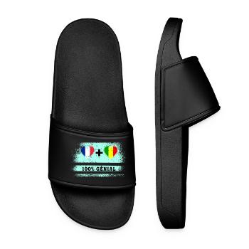 Flag France and Mali 100% awesome - Women’s Pool Sliders - black - Front