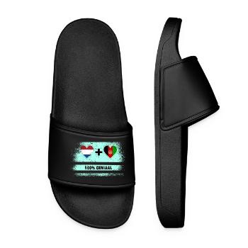 Afghanistan and the Netherlands 100% Genius flag - Women’s Pool Sliders - black - Front