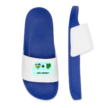 Pakistan et Suède 100% Parfait / Cadeau - Claquettes Femme - bleu roi - Devant