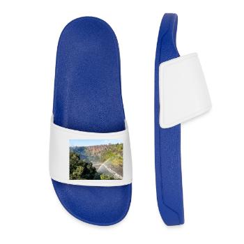 gorge near the Victoria Falls in Zimbabwe - Women’s Pool Sliders - royal blue - Front
