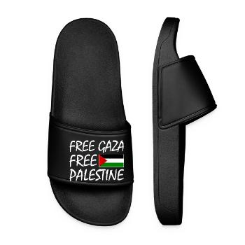 Free gaza Free palestine - Women’s Pool Sliders - black - Front