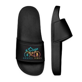 Graphique vibrant de piste de vélo de gravier - Claquettes Femme - noir - Devant