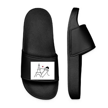 Love France - Women’s Pool Sliders - black - Front