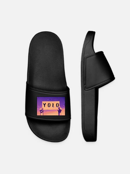 Pancarte - YOLO - Claquettes Femme - noir