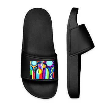 Cultural diversity abstract - Women’s Pool Sliders - black - Front