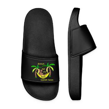 Laissez simplement votre vagabonder - lapins - Claquettes Femme - noir - Devant