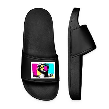 Classic sculpture in urban pop art style - Women’s Pool Sliders - black - Front
