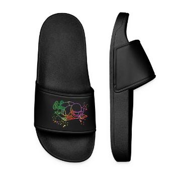 Bobsleigh Squelette Luge d’Hiver - Claquettes Femme - noir - Devant