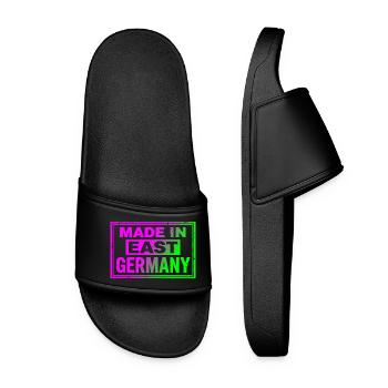 Made in East Germany Ostalgie Neon Retro Cap Bag - Women’s Pool Sliders - black - Front
