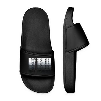 Day Trader Stock Market Stock Market Trader - Women’s Pool Sliders - black - Front