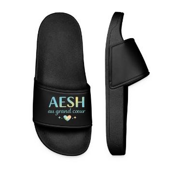 AESH au grand cœur - Claquettes Femme - noir - Devant