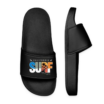 California Surf Retro Logo - Women’s Pool Sliders - black - Front