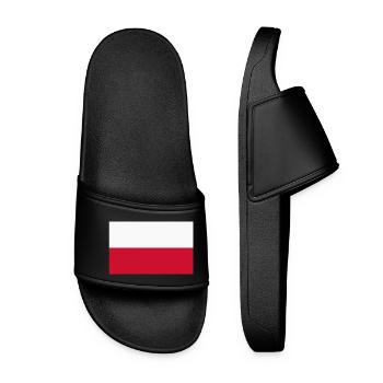 Drapeau de la Pologne - Claquettes Femme - noir - Devant