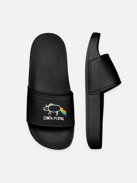 Death Metal Licorne Musique - Claquettes Femme - noir