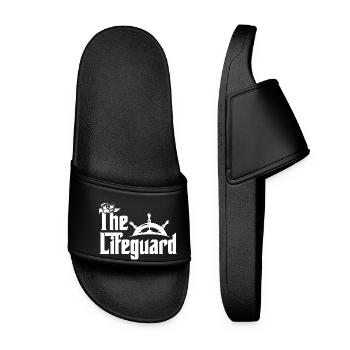 The Lifeguard Cruise Holiday Boat Ship Funny - Women’s Pool Sliders - black - Front