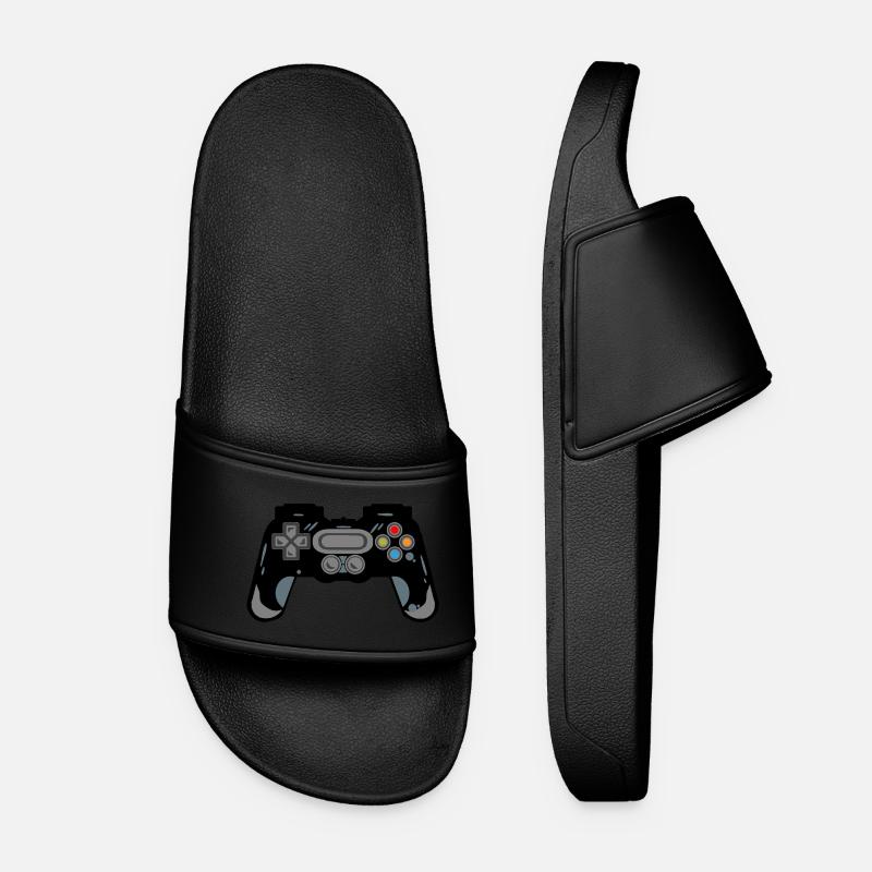 Retro Controller Silhouette - Frauen Badelatschen - Schwarz