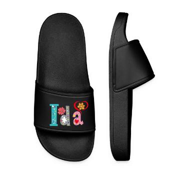 Nom personnalisé d’Ida - Claquettes Femme - noir - Devant