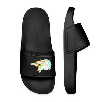 Delicate unicorn in pastel-dreamy & magical - Women’s Pool Sliders - black - Front