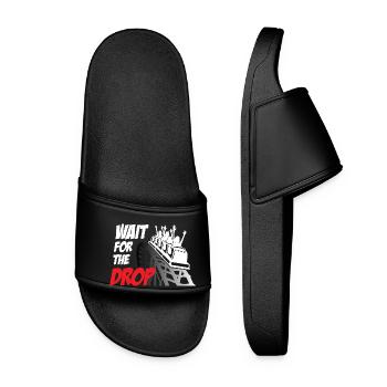 Wait For The Drop Roller Coaster - Women’s Pool Sliders - black - Front