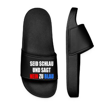 Soyez intelligents, ne votez pas bleu - FCK AfD - Claquettes Femme - noir - Devant