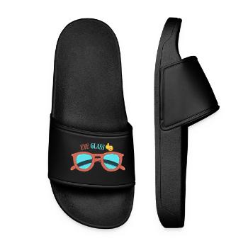 eye glass - Women’s Pool Sliders - black - Front