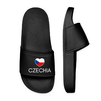 J’aime la Tchéquie, le cœur de la Tchéquie - Claquettes Femme - noir - Devant