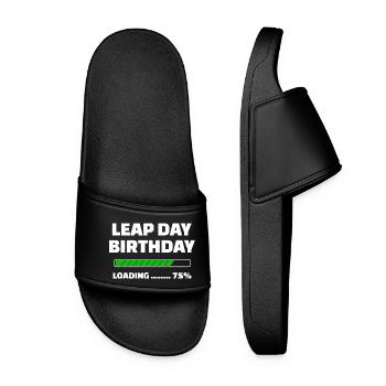 Leap Day Birthday Loading - Women’s Pool Sliders - black - Front